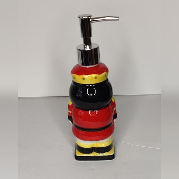 Traditional Christmas Ceramic Nutcracker Soldier Soap Pump Dispenser or Lotion - Picture 8 of 12